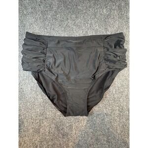 Kona Sol Bikini Botton Women Black 2X (20/22) Bikini Swimwear